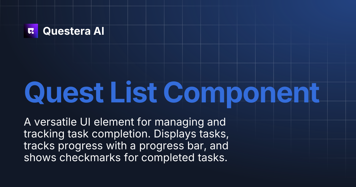 Quest List Component | Questera AI